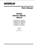 Caterpillar Cat TH414C, TH514C, TH417C Telehandler Parts Catalogue Manual S/N KEK00150 thru KEK00372