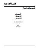 Caterpillar Cat TL1055 TL1255 Telehandler Parts Catalogue Manual (SN: TBM00100 & After)