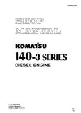 Komatsu SAA6D140E-3 Diesel Engine Service Repair Manual