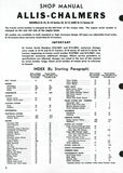 Allis Chalmers Models D-12 AND D-12 Series III Tractor Service Repair Manual