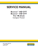 New Holland Boomer™ 46D CVT Boomer 46D, CVT, TIER 4B (FINAL), Cab Compact Tractor Service Repair Manual