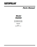 Caterpillar Cat TH255C Telehandler Parts Catalogue Manual S/N JK300150 & After