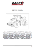 CASE IH Steiger 600 QT Tractor Service Repair Manual [ZDF100001 - ]