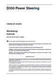 FIAT KOBELCO D350 CRAWLER DOZER Service Repair Manual