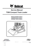 Bobcat T590 Compact Track Loader Service Repair Manual (S/N B37811001 and Above)