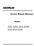 Caterpillar Cat 320L TRACK-TYPE EXCAVATOR (Prefix 9KK) Service Repair Manual (9KK01359 and up)