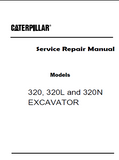 Caterpillar Cat 320N EXCAVATOR (Prefix 4ZJ) Service Repair Manual (4ZJ00001-00459)