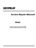 Caterpillar Cat 235 EXCAVATOR (Prefix 64R) Service Repair Manual (64R00596-01257)