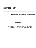 Caterpillar Cat 322B L EXCAVATOR (Prefix 5CR) Service Repair Manual (5CR00001 and up)