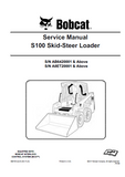 Bobcat S100 Skid Steer Loader Service Repair Manual (S/N A8ET20001 and Above)
