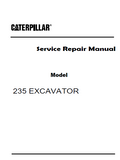 Caterpillar Cat 235 EXCAVATOR (Prefix 32K) Service Repair Manual (32K00789-01300)