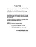 TOYOTA 7FDU18 Forklift Service Repair Manual