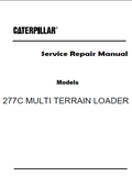 Caterpillar Cat 277C MULTI TERRAIN LOADER (Prefix JWF) Service Repair Manual (JWF00001 and up)