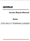 Caterpillar Cat 277D MULTI TERRAIN LOADER (Prefix NTL) Service Repair Manual (NTL00001 and up)