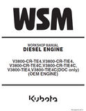 Kubota V3800-CR-TE4C DIESEL ENGINE Service Repair Manual