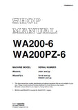Komatsu WA200PZ-6 Wheel Loader Service Repair Manual SN:70136 and up