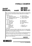 Kobelco SK100, SK120, SK120LC Crawler Excavator Service Repair Manual (YW-2801 ～)