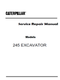Caterpillar Cat 245 EXCAVATOR (Prefix 94L) Service Repair Manual (94L00001-00254)