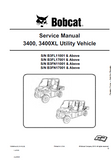 Bobcat 3400, 3400XL Utility Vehicle Service Repair Manual (S/N: B3FN11001 and Above)