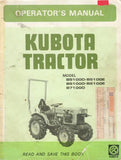 Kubota B7100D Tractor Operator manual