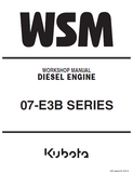 Kubota V2607-DI-E3B DIESEL ENGINE Service Repair Manual