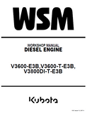 Kubota V3800DI-T-E3B DIESEL ENGINE Service Repair Manual