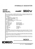 Kobelco SK60 V Crawler Excavator Service Repair Manual (LE-17701 ～)