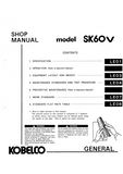 Kobelco SK60 V Crawler Excavator Service Repair Manual (LE-17701 ～)