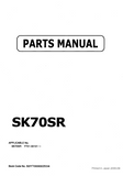 Kobelco SK70SR Crawler Excavator Parts Catalogue Manual (SN: YT01-00101 and up)