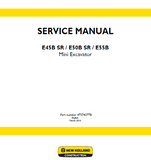 New Holland E50BSR Mini Excavator Service Repair Manual