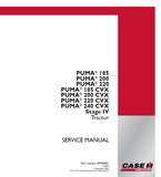 CASE IH PUMA 240 CVX Stage IV Tractor Service Repair Manual