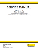 New Holland L218, L220 Tier 4B (final) Skid Steer Loader Service Repair Manual PIN NDM456673 and above