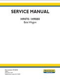 New Holland H9880 Bale Wagon Service Repair Manual