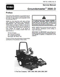 Toro Groundsmaster 3500D Service Repair Manual
