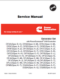 Cummins Onan Generator Set with Power Command 3100 Controller Model (DFBD) Service Repair Manual