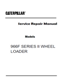 Caterpillar Cat 966F SERIES II WHEEL LOADER (Prefix 8BG) Service Repair Manual (8BG02000-02680)