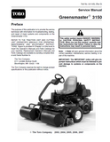 Toro Greensmaster 3150 Service Repair Manual