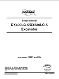 Daewoo Doosan DX490LC-5 Excavator Service Repair Manual (Serial Number 10001 and Up)