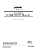 Daewoo Doosan DX490LC-3 Excavator Service Repair Manual (Serial Number 10001 and Up)