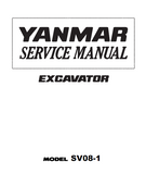 Yanmar SV08-1 Excavator Service Repair Manual