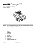 Kohler Courage Xt-7 Vertical Crankshaft Engine Service Repair Manual