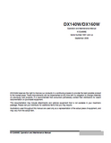 Daewoo Doosan DX140W, DX160W Excavator Operation and Maintenance manual