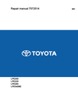 Toyota BT LPE220 Electric Pallet Truck Service Repair Manual