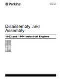PERKINS 1103 AND 1104 INDUSTRIAL ENGINE（Model RR）Service Repair Manual