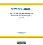 New Holland T8.410 Powershift Transmission (PST) Tractor Service Repair Manual