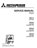 Mitsubishi FBC15 Forklift Trucks Service Repair Manual SN: AFB1-50401