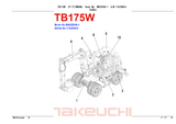 Takeuchi TB175W Hydraulic Excavator Parts Catalogue Manual (Serial No. 17520003 and up)