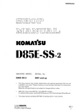 Komatsu D85ESS-2 Dozer Bulldozer Service Repair Manual S/N 3001 and up