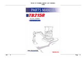 Takeuchi TB215R Mini Excavator Parts Catalogue Manual (Serial No. 215000003 and up)