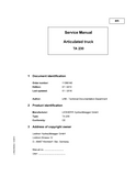 LIEBHERR TA230 Articulated Truck Service Repair Manual